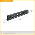 thumbnail image 2 of shiyou-1U 19" 12 Slot Cable Manager Rack Mount Wire Organizer with Cover for Server Rack Cabinet Cable Management Black, 2 of 4