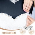 thumbnail image 2 of EeaseCA 50Pcs Pearl Buttons Delicate Pearl Buttons DIY No Sew Buttons Clothing Pearl Buttons, 2 of 8