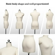 Professional Sewing Mannequin, Female Dress Form for Display and Tailor Design, Height Adjustable Torso with Stable Metal Base