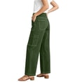 thumbnail image 6 of Tsivenald Womens Cargo Jeans High Waist Multi Utility Pockets Loose Straight Leg Classic Denim Workwear Trousers, 6 of 8