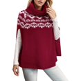 thumbnail image 1 of Suéter Gibobby de invierno de punto rojo navideño con cuello de otoño o invierno para mujer L, 1 of 5