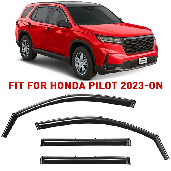 Voron Glass in-Channel Extra Durable Rain Guards for Honda Pilot 2023-2026, Window Deflectors, Vent Window Visors, 4 Pieces - 200726
