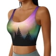 thumbnail image 2 of Kdxio Northern Lights Print Workout Crop Tank Top for Women Racerback Yoga Tank Tops Athletic Sports Shirts Exercise Undershirts, 2 of 5