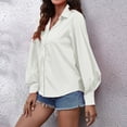 thumbnail image 3 of Aayomet Womens Summer Tops Women's Turtleneck Fall Fashion 2023 Long Sleeve Shirts Basic Layering Slim Fit Soft Thermal Underwear Tops,White M, 3 of 5
