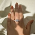 thumbnail image 3 of Veda Jewel 14K White Gold Plated 1.9 Ct Radiant Cut Diamond Ring - Solitaire with Accents Ring - Simple Design for Her - Ideal for Proposals and Lasting Memories - Celebrate Your Unique Love Story, 3 of 3