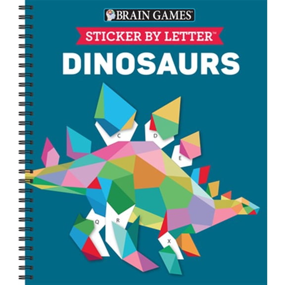 Pre-Owned Brain Games - Sticker by Letter: Dinosaurs (Sticker Puzzles - Kids Activity Book) Paperback