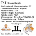 thumbnail image 1 of Conector de Cable compacto Universal 222X 212, conexión de cableado, iluminación, bloque de terminales de Conductor Push-in, Mini conector de Cable rápido, 1 of 4
