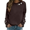 thumbnail image 4 of Sweatshirt for Women Valentines Day Trendy Comfortable Heart Printed Plus Size Casual Loose Pullover Blouse Tops S-2XL, 4 of 6