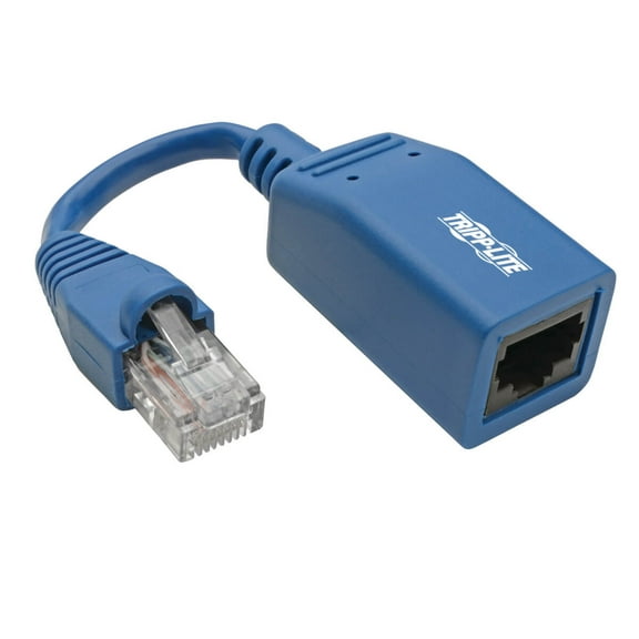 Tripp Lite Cisco Console Rollover Cable Adapter (m/f) Rj45 To Rj45, Blue, 5 In. Serial Adapter Rj-45 (m) To Rj-45 (f) 42 Ft Cat 5e/6 Mlded Blue