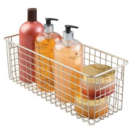 InterDesign Classico Stainless Steel Deep Wire Basket, Satin
