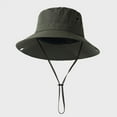 thumbnail image 2 of ZQUUVOU Sun Hat for Men Women Fishing Hat Unisex Adjustable Breathable Wide Brim Hiking Waterproof Windproof Outdoor Camping Sun Hat Olive Green, 2 of 4
