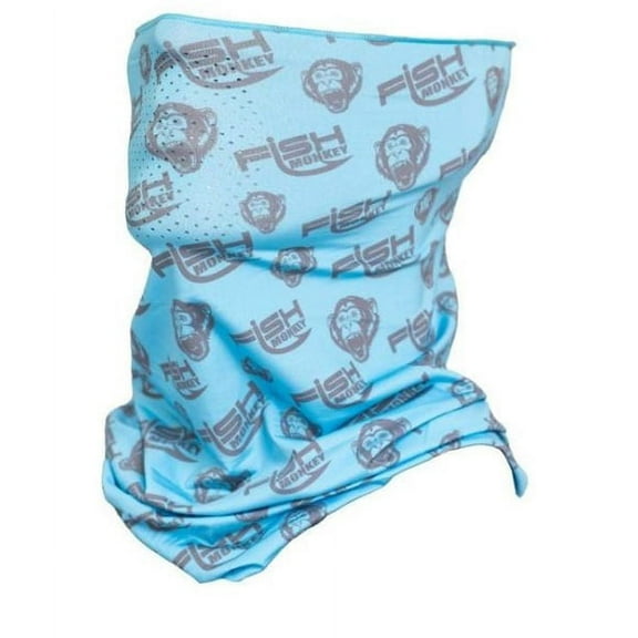 Fish Monkey FM40-LTBLUE Performance UPF 50 Light Blue OSFA Men's Face Guard
