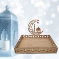 thumbnail image 3 of Bandeja Eid Mubarak, Plato de decoración de mesa Eid Mubarak de madera, Bandeja de pastelería de postre de decoración Ramazan para galletas de pastel de dulces de fiesta islámica, 3 of 5
