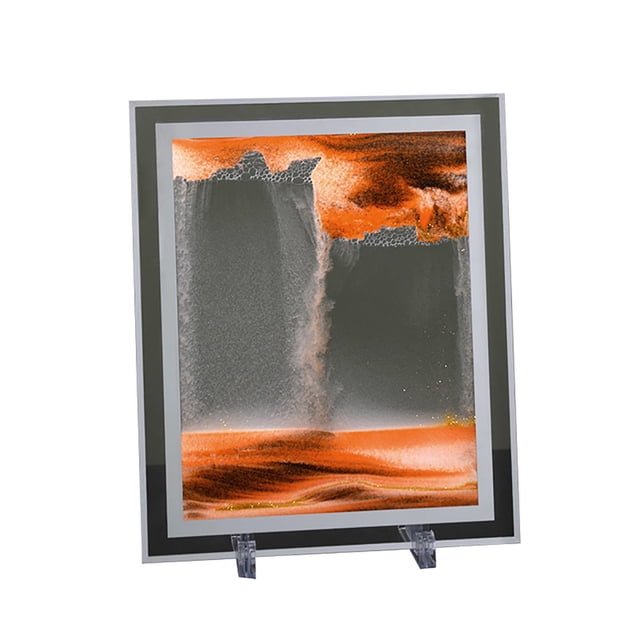Elegant 3D Effect Hourglass Painting Beautiful Add Ambient Glass Moving Sand Picture for Desktop