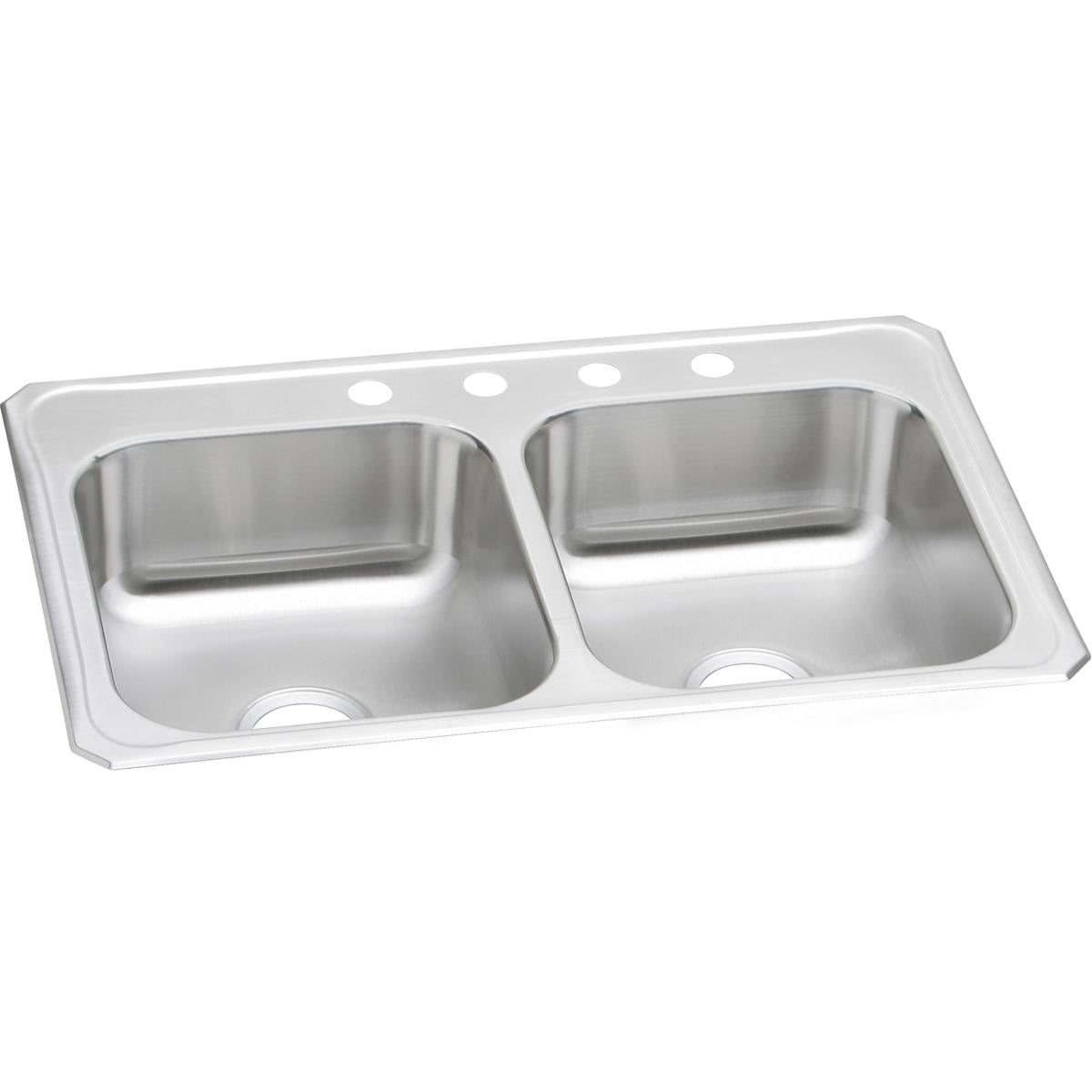 Elkay GE233223 Dayton Equal Double Bowl Top Mount Stainless Steel Sink for sale online