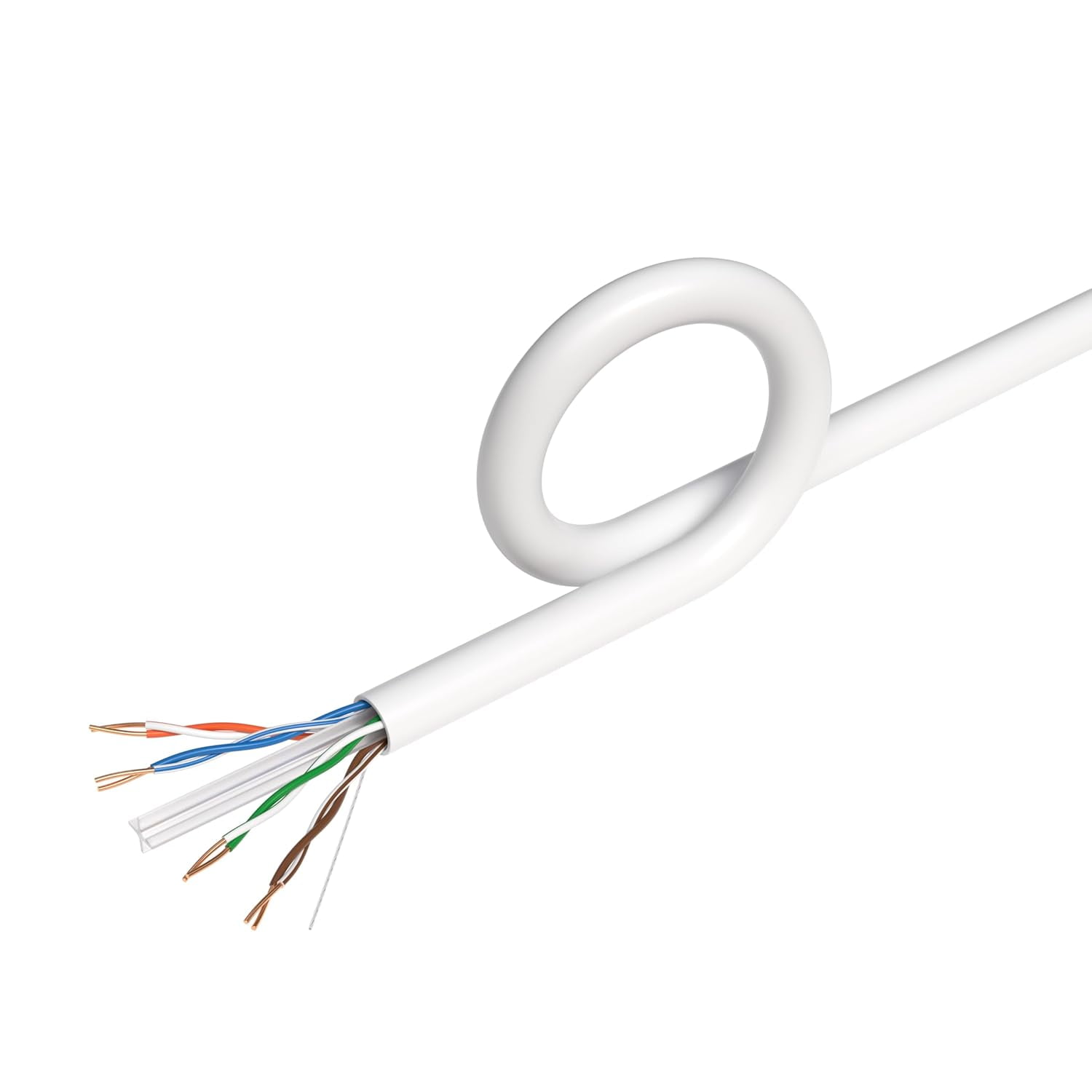 Cat6 Ethernet Cable 1000ft Bulk Pull Box, 23AWG Solid UTP LAN Wire, 550MHz RJ45 Network Cable, Copper Clad Aluminum (CCA), White, Cables Direct Online
