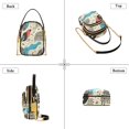 thumbnail image 3 of FORMRS Crossbody Bag for Women Quilted Travel Shoulder Cell Phone Purse with Chain Strap Handbag, Blue Retro Print, 3 of 7