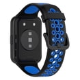thumbnail image 3 of Correas de repuesto compatibles con HUAWEI Watch FIT2, pulseras de silicona transpirables, correa de muñeca ajustable de dos colores para reloj inteligente, 3 of 7