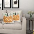 thumbnail image 6 of Fall Pillow Covers 18X18 Inch Set of 2 Polka Dots Pumpkin Pillow Cases Autumn Thanksgiving Decorative Pillow Covers Cotton Linen Cushion Case Home Decor for Couch Sofa Patio Porch Outdoor, 6 of 6