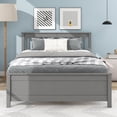 thumbnail image 3 of Wood Platform Bed Mattress Foundation with Headboard and Footboard, Bed Frame Storage Bed w/ Wooden Slats for Boy Girl, No Box Spring Needed with a Nightstand, 3 of 9