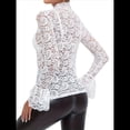 thumbnail image 2 of Blusa Elegante de Encaje Calado con Mangas Acampanadas para Mujer, para Fiesta, Moda 2025 XXL, 2 of 7
