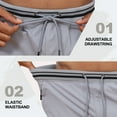 thumbnail image 4 of QPNGRP Men's Zipper Pocket Quick Dry Shorts Drawstring Elastic Waistband Casual Shorts Grey 34, 4 of 6