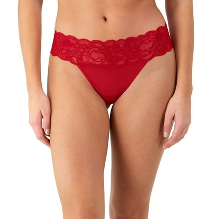 Women's Maidenform® All-Over Lace Thong Panty DMESLT Color: Impulse Red Size: 6