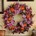 thumbnail image 2 of WEGFTDUOP Halloween Decor Halloween Thanksgiving Simulation Flower Peony Hydrangea Wreath Courtyard Home Window Dead Branch Decoration Wall Hanging Indoor Ornaments, 2 of 9