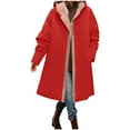thumbnail image 6 of SwiftWear Women's Plus-Size Winter Coat with Plush Lining, Hooded Button Front Jacket, Oversized Long Outerwear for Cold Weather, 6 of 6