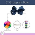 thumbnail image 3 of 3 Inch Grosgrain Bow for Little Girls- Set of 6 (Blue Mix), 3 of 5