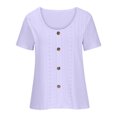 thumbnail image 4 of Womens Tops Casual Short Sleeve Tops Plus Size 2X Tshirts Shirts Graphic Funny Blouses for Work Casual, 4 of 6