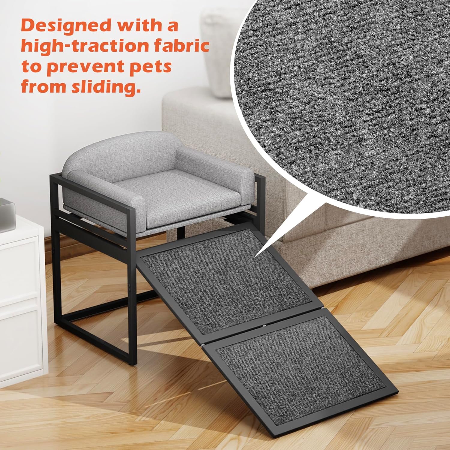 mw Dog Stairs Ramps for High Bed,Seat Chairs Mate for Small Dogs,Steps for Puppy Cats Pets To Get on Bed with Platform Doggie Office Window Doggy Couch,Non Slip Dachshunds Ladder,Load Capacity 100lbs