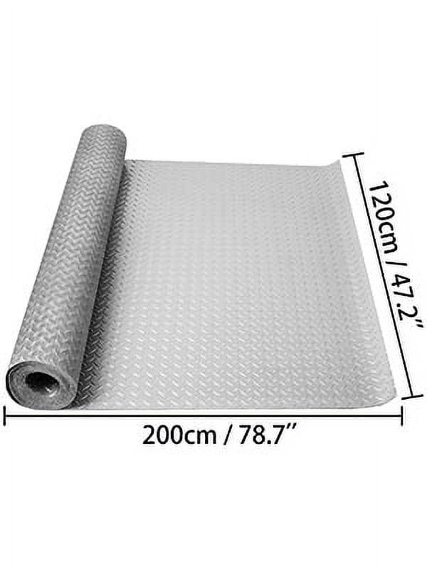 VEVOR Garage Floor Mat Garage Flooring Roll 3.9x6.5ft Anti-Slip Silver PVC Vinyl