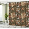 thumbnail image 5 of Ambesonne Modern Shower Curtain, European Coffee Culture, 69"Wx84"L, Caramel Brown Redwood, 5 of 5