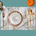 thumbnail image 6 of Placemats Set of 4 Heat-Resistant Rectangle Place Mats Grey Gold Marble Washable Plastic PVC Dining Table Mat Non-Slip Wipeable Woven Vinyl Placemat for Kitchen Patio Table Decor, 6 of 8
