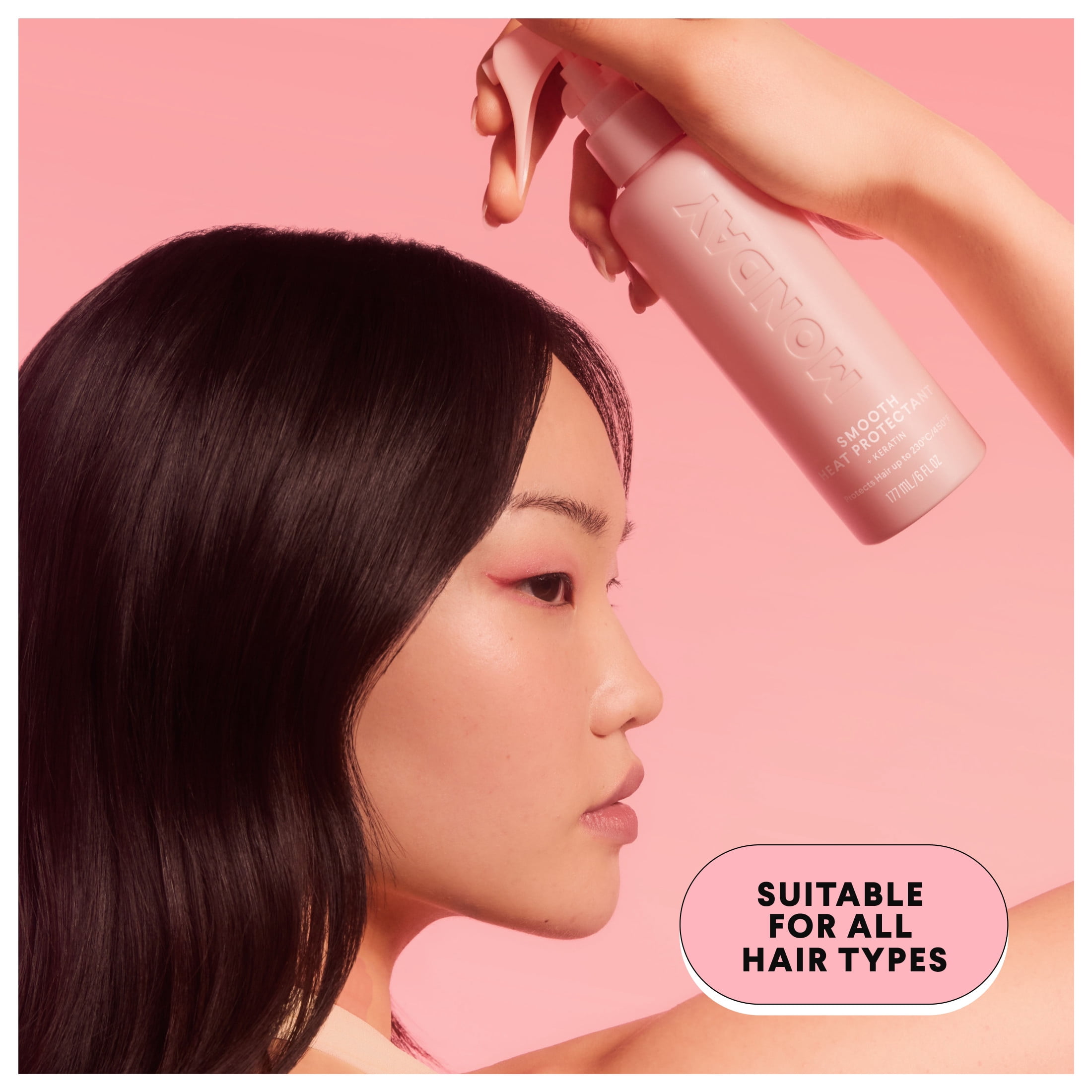 MONDAY Haircare SMOOTH Heat Protectant with Keratin – 6 oz for a Smooth, Polished Finish