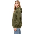 thumbnail image 3 of Milltex Oversized Hoodie for Women 280 GSM Heavyweight Fleece Pullover Sweatshirt, Relaxed Fit Hooded Sweatshirt with Kangaroo Pocket, Warm Winter Casual Gym Wear Hoodie-OliveGreen, 3 of 5