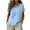 101#Sky Blue, variant on Gauze Shirts for Women Casual Crew Neck Short Sleeve Tops Lightweight Loose Boho Blouses Summer Beach Vacation Outfits Gray S