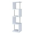 thumbnail image 2 of Modern Four Tier Wood And Metal  Bookcase  White, 2 of 2