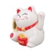 thumbnail image 3 of Gato de la suerte chino, decoración del gato de la fortuna, brazo ondeante, luz Solar, estatua de inducción, estatuilla para el hogar, adornos para el coche, sentarse de lado, blanco, 3 of 14