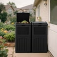 thumbnail image 5 of Devoko 2 PCS All-Weather use Trashbin with Lid, Patio Resin Hideaway Trash Can with Waterproof for Backyard, 5 of 7