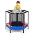 thumbnail image 1 of Gymax Trampoline Hexagonal de 48 Pieds' pour Enfants, Saut Récréatif avec Rampes Rembourrées en Mousse, 1 of 10