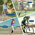 thumbnail image 4 of SQDWYGUO Shin Defender Shin Guards - 2 Set Soccer Shin Guards Shin Pads, Kids Shin Guards Sleeves Guards Soccer, with Honeycomb Pads, for Soccer Kids Youth Adult,Orange Blue,XL(adult), 4 of 7