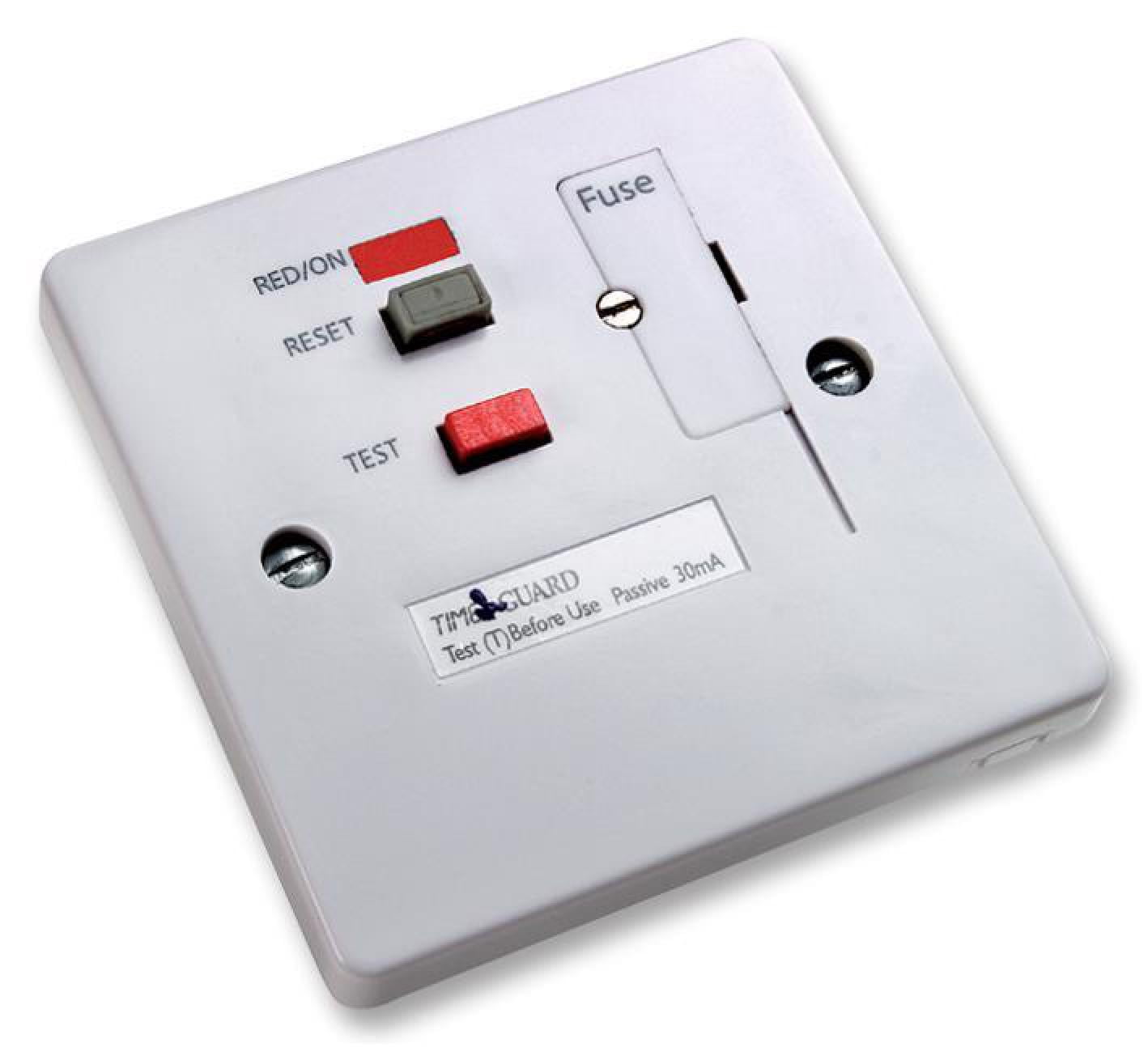 TIMEGUARD RCD Fused Spur, White