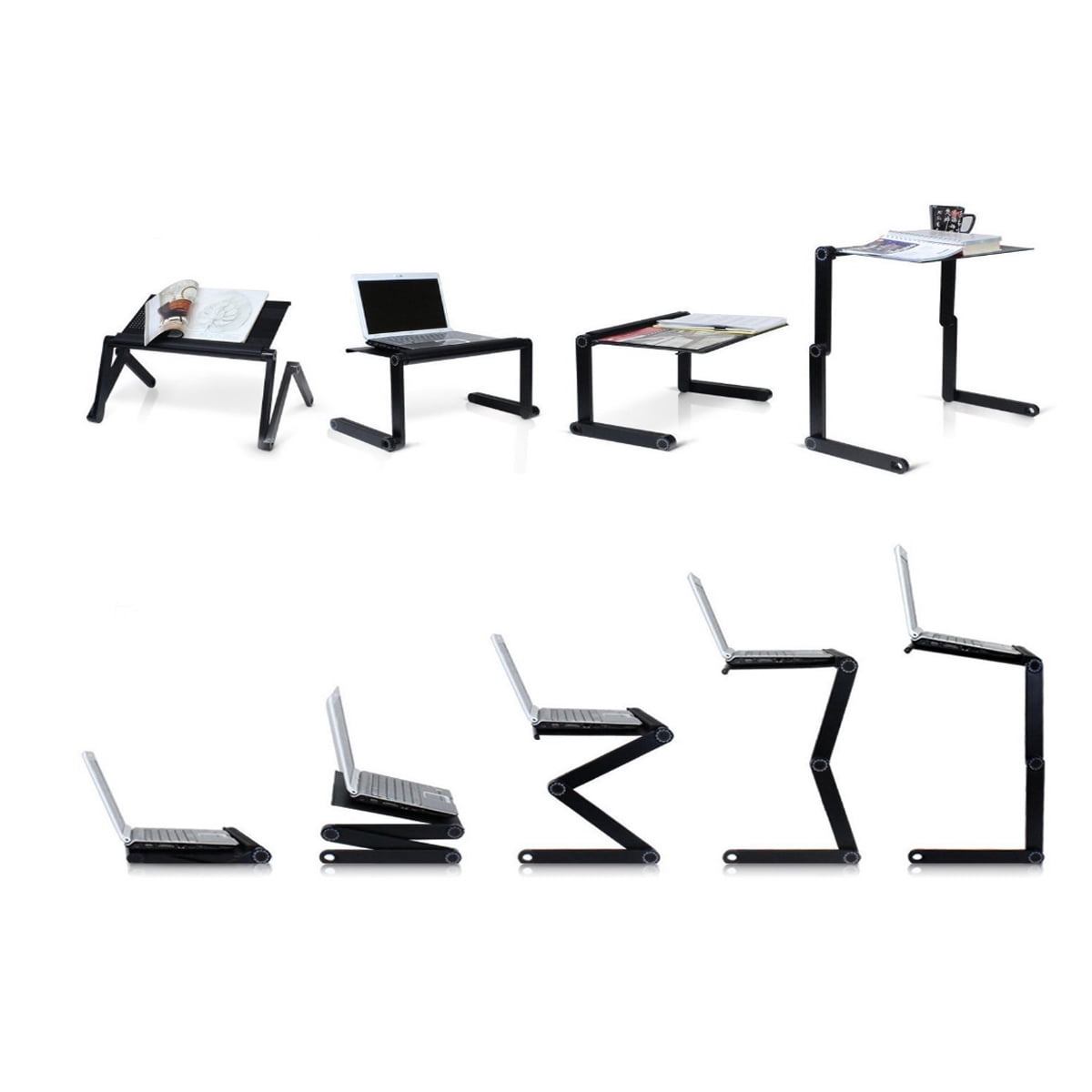 Adjustable Laptop Notebook Table Stand Tray Lazy Foldable Computer Desk Portable