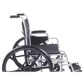 thumbnail image 3 of Drive Medical Poly Fly Light Weight Transport Chair Wheelchair with Swing away Footrests, 18" Seat, 3 of 6