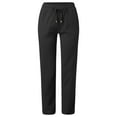 thumbnail image 4 of Womens Wide Leg Sweatpants Womens Tie Knot Joggers Wide Leg Yoga High Waisted Plus Size With Pockets Womens Sweat Pants Black XL, 4 of 5