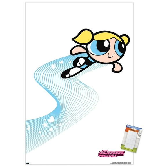 The Powerpuff Girls - Bubbles Heart Lines Wall Poster, 14.725" x 22.375"