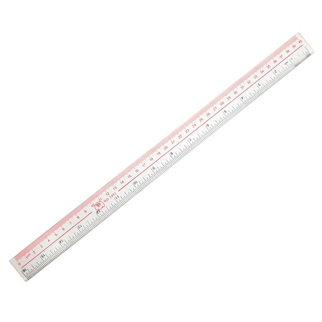 Regla recta de plástico transparente de 40 cm (16 pulgadas) de longitud