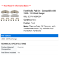 thumbnail image 2 of Front Brake Pad Set - Compatible with 2003 - 2011 Ford Ranger 2004 2005 2006 2007 2008 2009 2010, 2 of 2